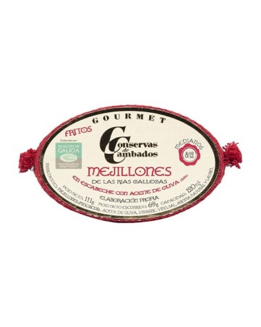 MEJILLON ESCABECHE OLIVA RIAS GALLEGAS 8/12 120GR