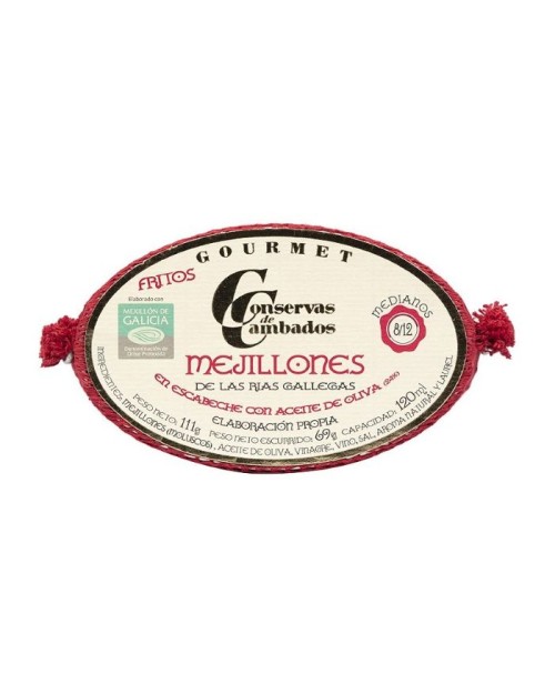 MEJILLON ESCABECHE OLIVA RIAS GALLEGAS 8/12 120GR