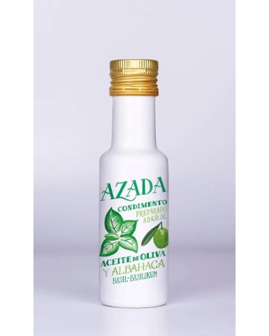 ACEITE OLIVA ARBEQUINA Y ALBAHACA AZADA 100ML