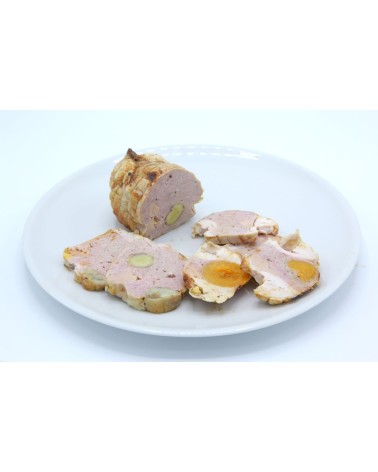 MUSLO PULARDA RELLENO FOIE, CASTAÑAS Y OREJONES
