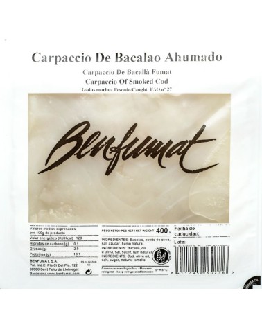 CARPACCIO BACALAO AHUMADO 120GR