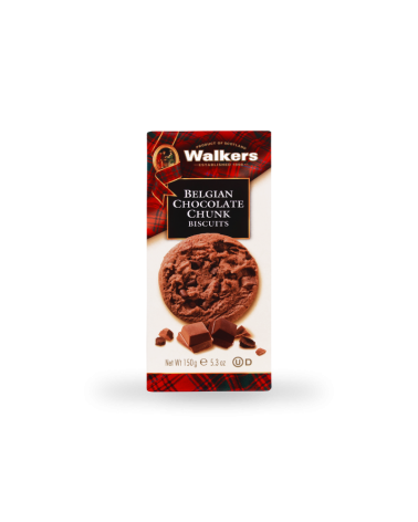 WALKERS BELGIAN CHOCO CHUNK BISCUITS 150G