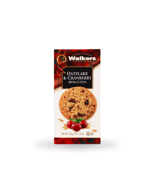 WALKERS OATFLAKE & CRANBERRY BISCUITS 150G