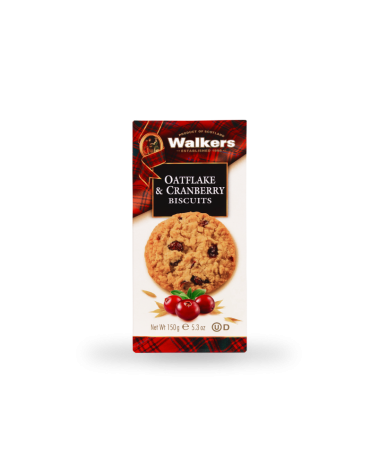 WALKERS OATFLAKE & CRANBERRY BISCUITS 150G