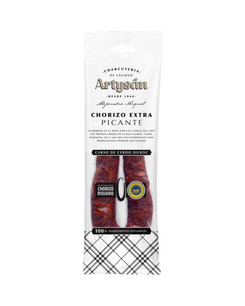 ARTYSAN CHORIZO PICANTE DE CERDO DUROC 250G