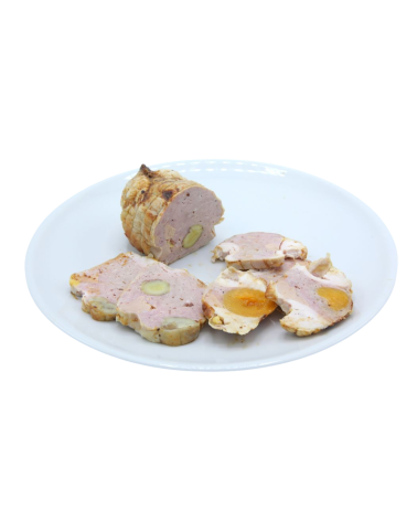 MUSLO DE PULARDA RELLENO DE FOIE,CASTAÑAS Y OREJONES 280g