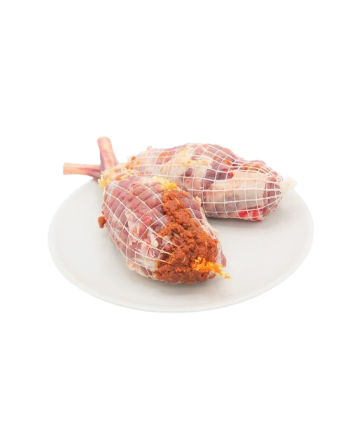 PIERNA DE CORDERO LECHAL RELLENA DE SOBRASADA Y MIEL 750g