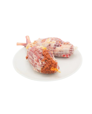 PIERNA DE CORDERO LECHAL RELLENA DE SOBRASADA Y MIEL 750g