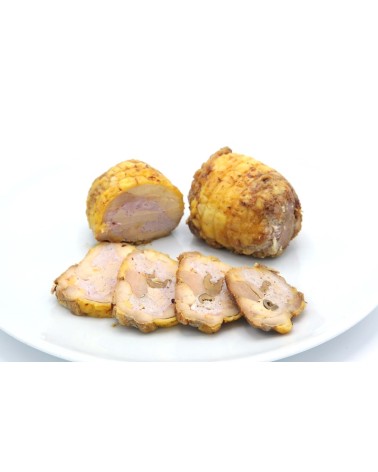 MUSLOS POLLO CAMPERO RELLENOS DE MANZANA Y FOIE ASADOS