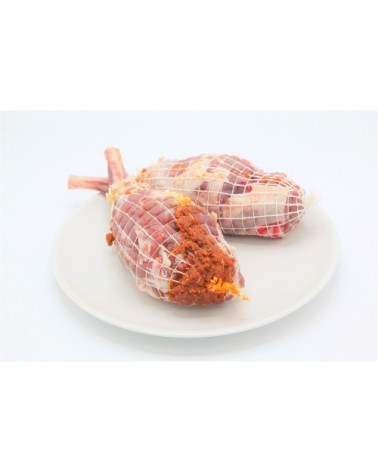 PIERNA CORDERO RELLENA DE SOBRASADA Y MIEL ASADA