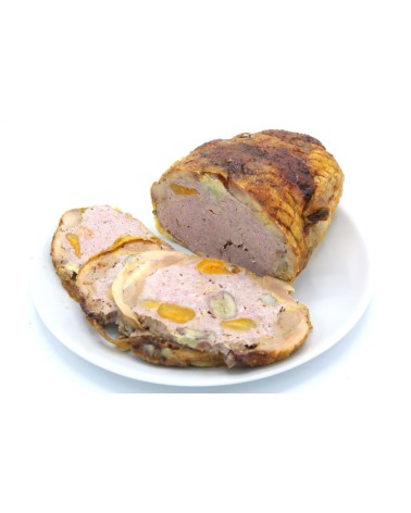 CAPÓN RELLENO DE FOIE, OREJONES Y TURRÓN ASADO