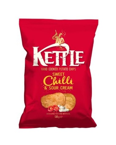 KETTLE CHIPS SWEET CHILLI Y SOUR CREAM 130G