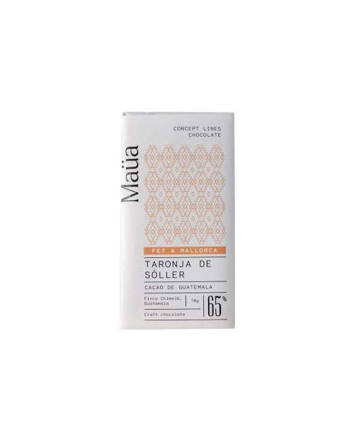 MAÜA CHOCOLATE CON LECHE Y NARANJA 70G