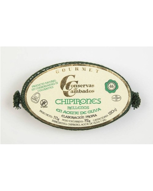 CONSERVAS CAMBADOS CHIPIRÓN RELLENO ACEITE OLIVA 120G