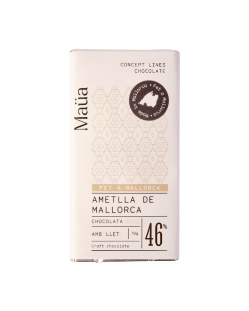 MAÜA CHOCOLATE CON LECHE Y ALMENDRAS 70G