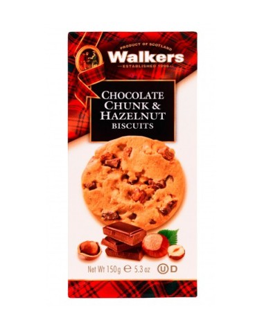 WALKERS BISCUITS CHOCO CHUNK & HALZELNUT 150G