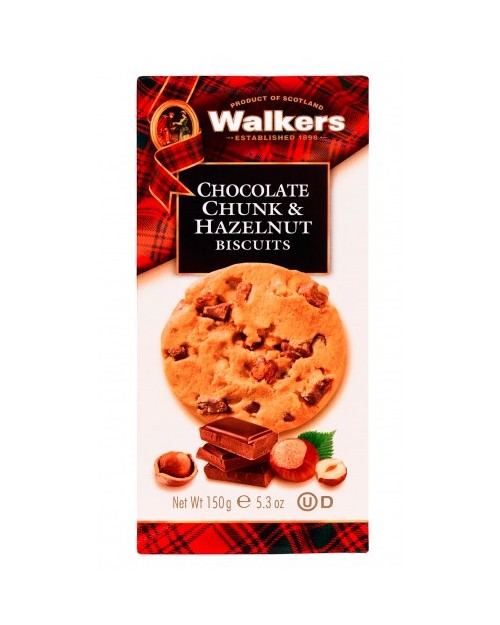 WALKERS BISCUITS CHOCO CHUNK & HALZELNUT 150G
